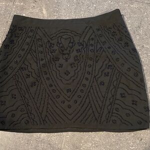 Forever 21 Black Beaded Mini Skirt